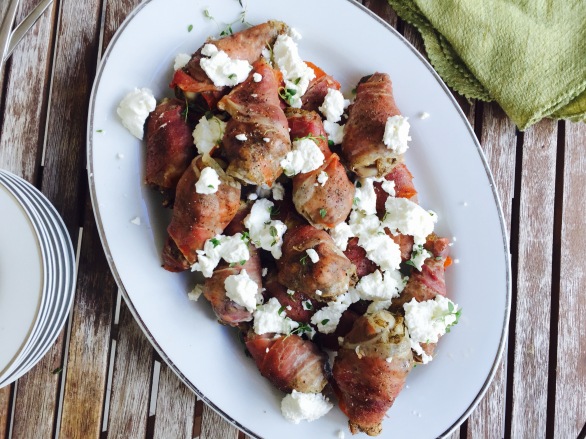 Prosciutto-Wrapped Wings with Goat Cheese